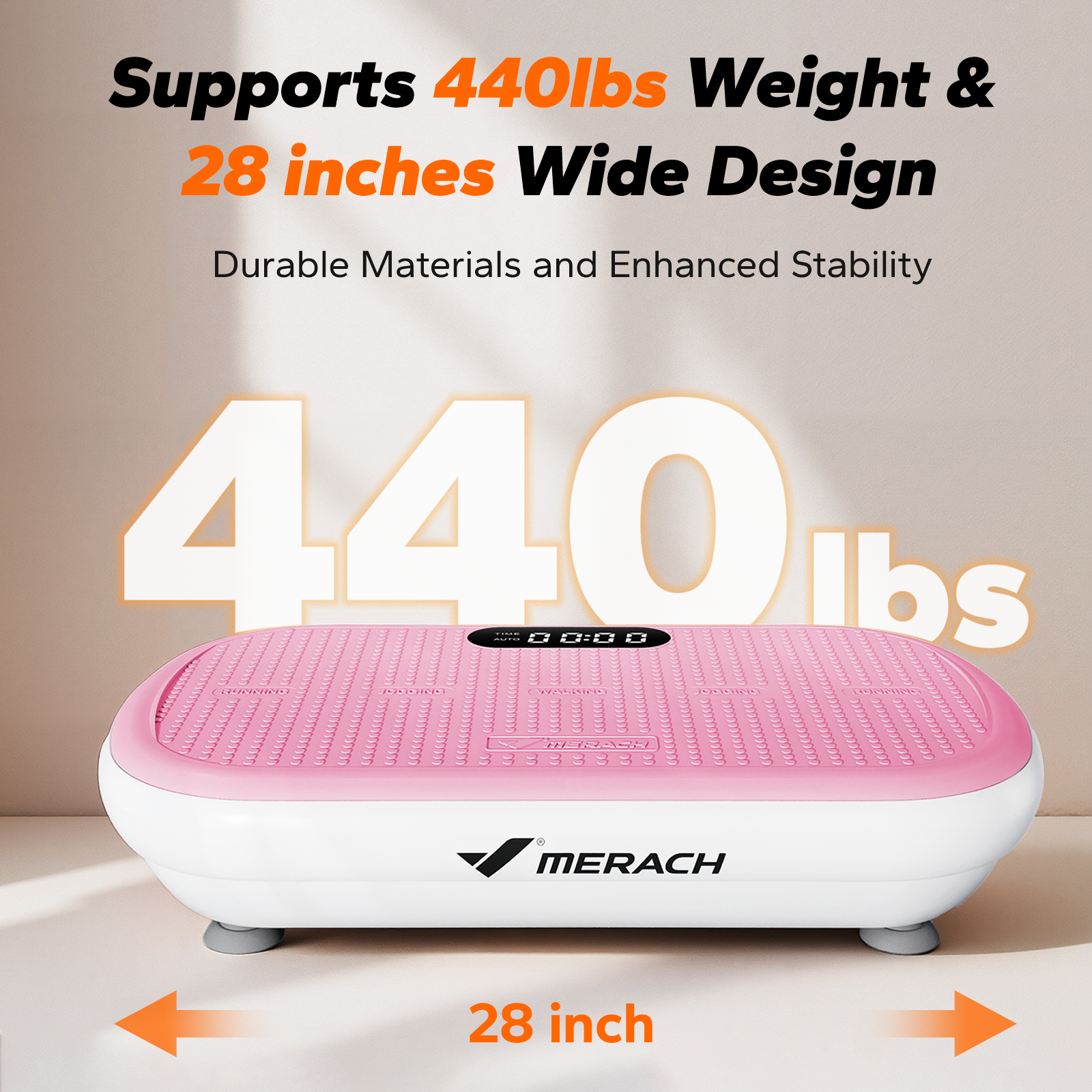 Plate Compactor Vibrator - MERACH Vibration Plate Exercise Machine Bluetooth