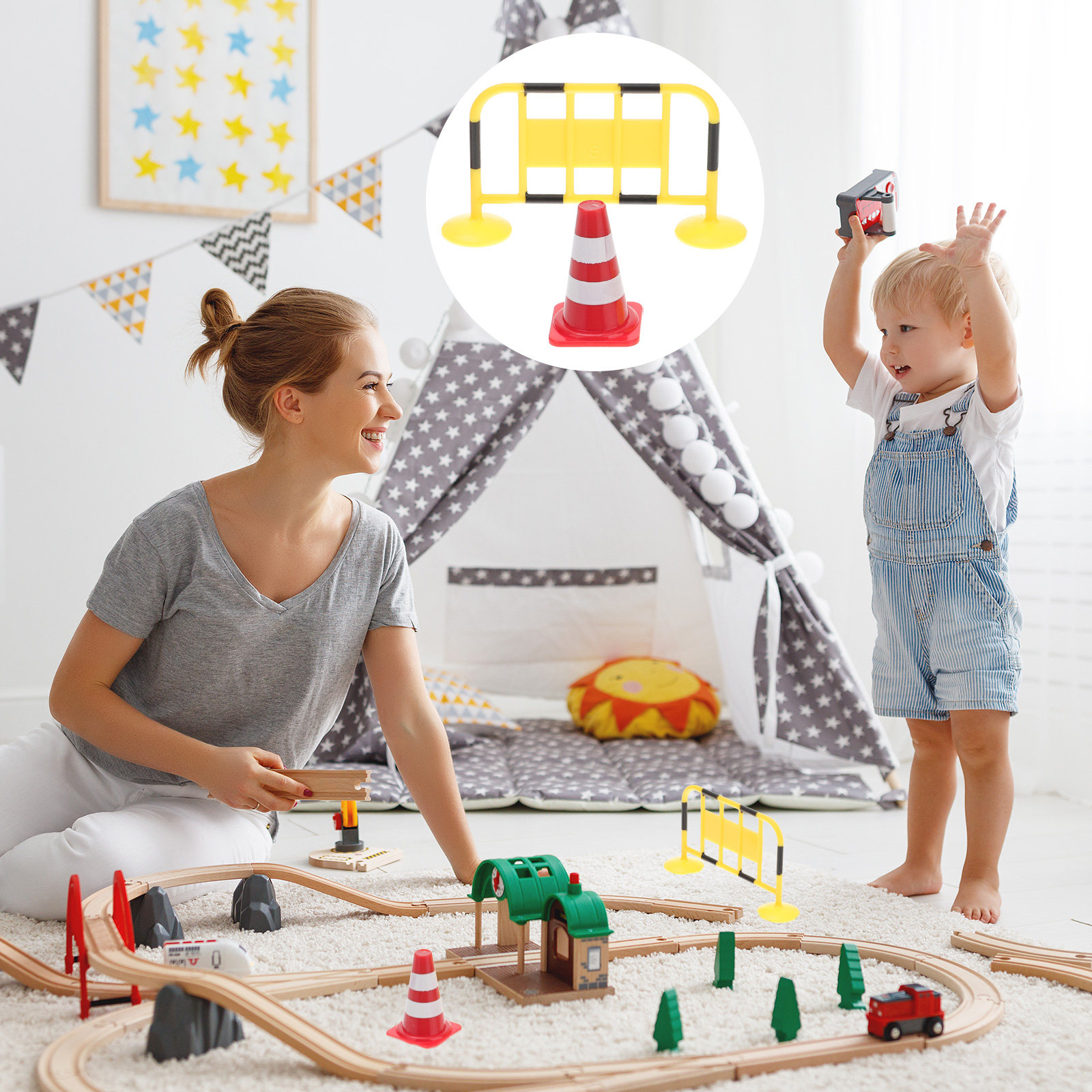 Road Traffic Cone - 32Pcs Kids Traffic Cognitive Educational Playthings
