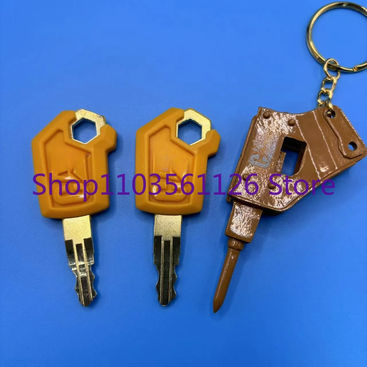 2 Pcs Keys for Caterpilla Exca - Heavy Equipment Keychain recension och pris