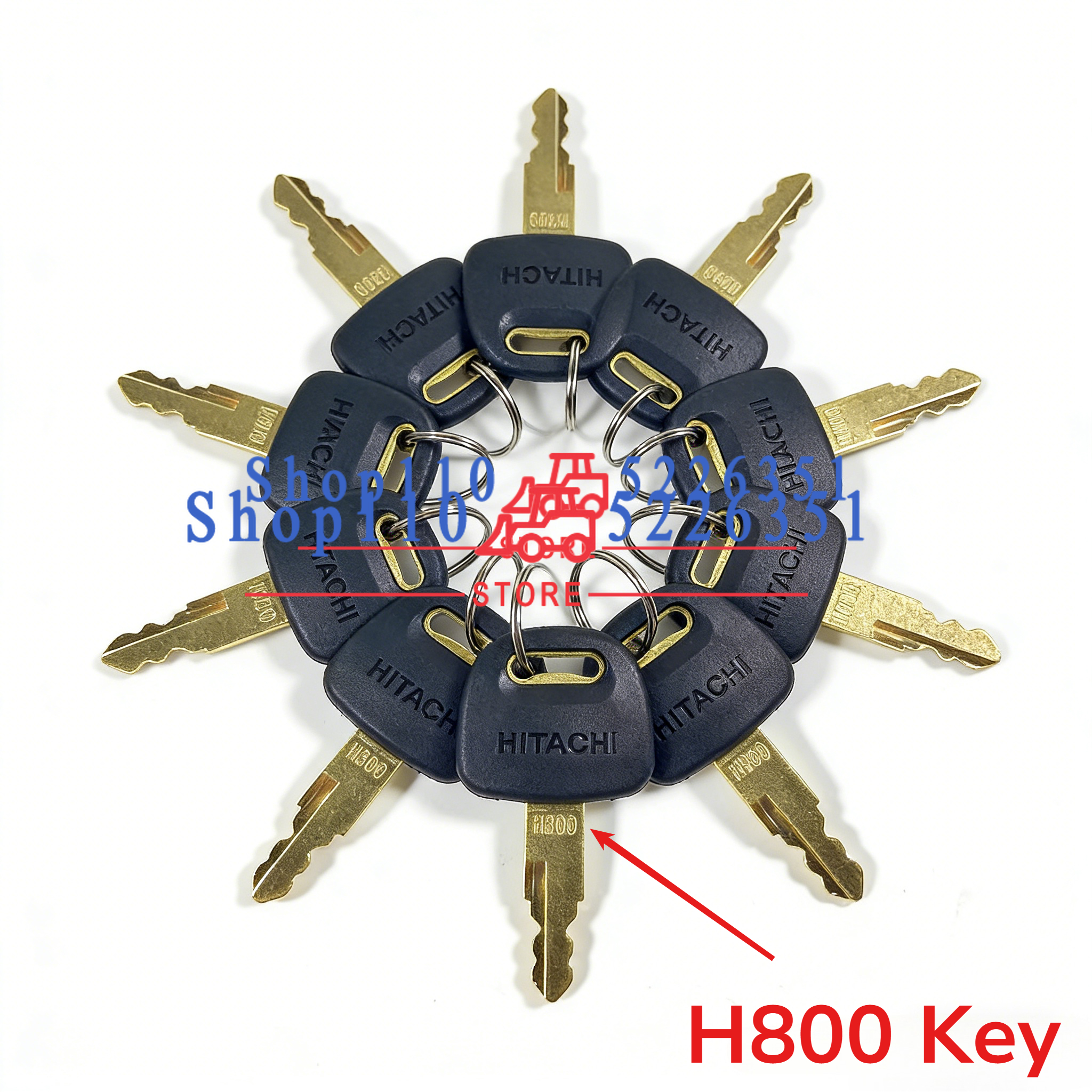 10/5PCS New Type H800 Keys for - Heavy Equipment Hitachi recension och pris