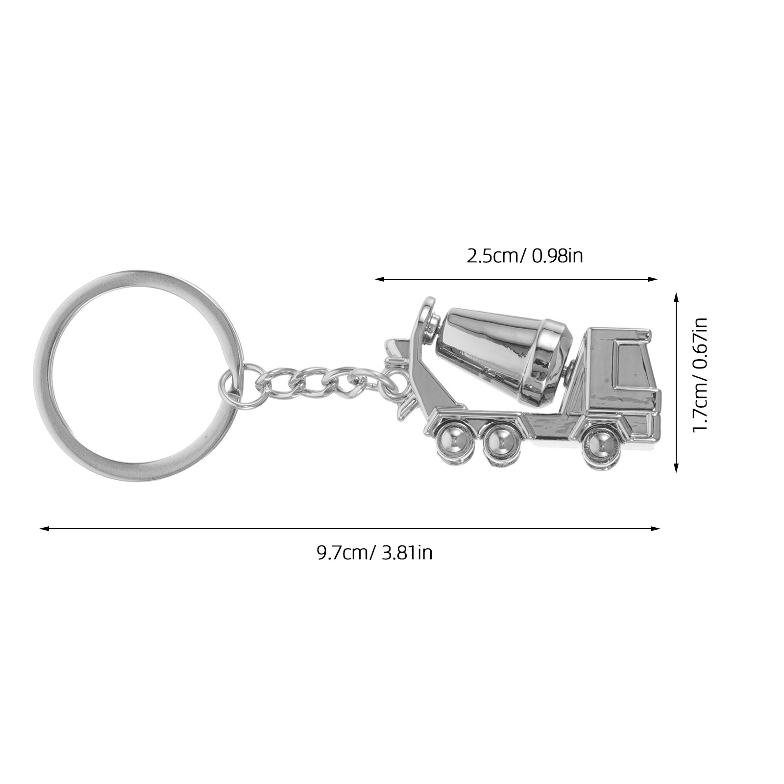 Alloy Concrete Mixer Truck Key - Heavy Equipment Keychain recension och pris
