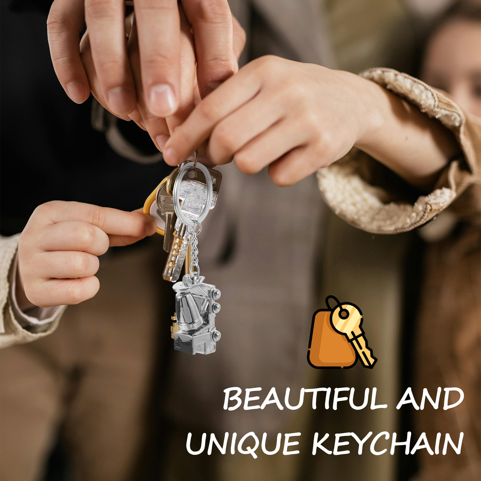 Alloy Concrete Mixer Truck Key - Heavy Equipment Keychain recension och pris