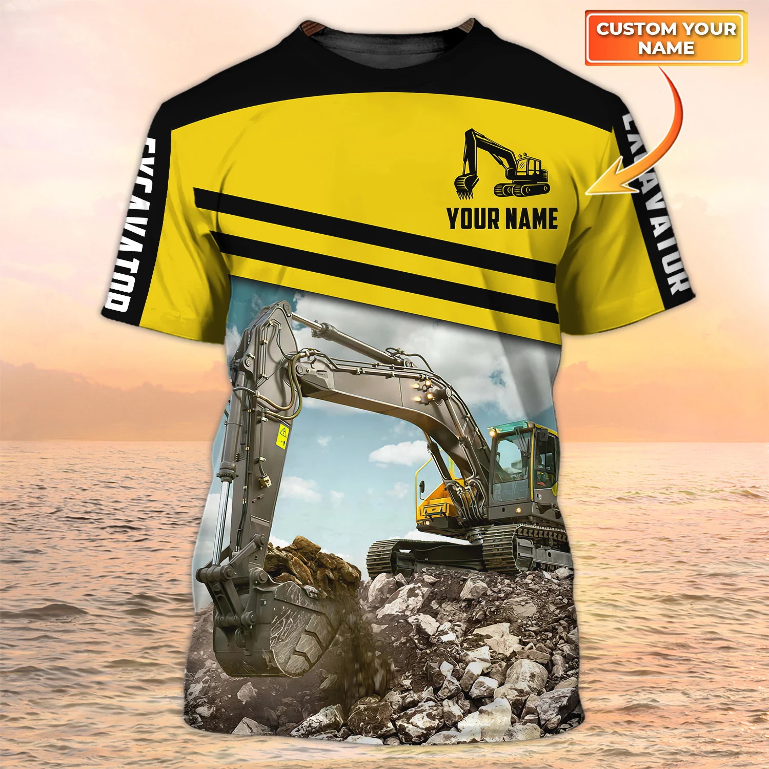 Newest Summer Fashion Men's T- - Heavy Equipment Names recension och pris