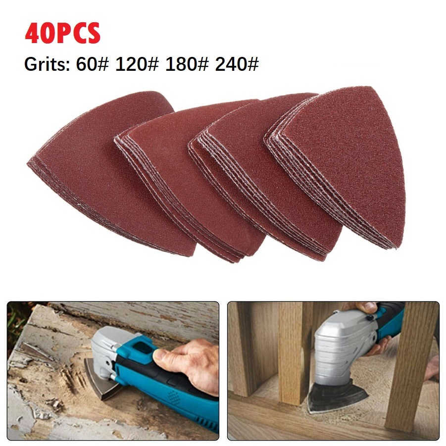 40pc Triangle Sandpaper 60/120 - Heavy Equipment And Machinery recension och pris