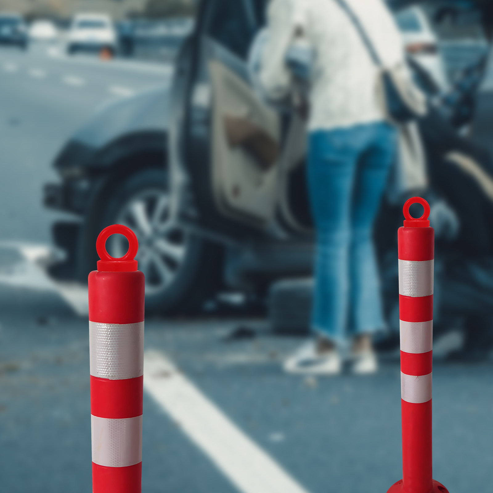 4Pcs Warning Post Caps Safety  - Road Traffic Cone recension och pris