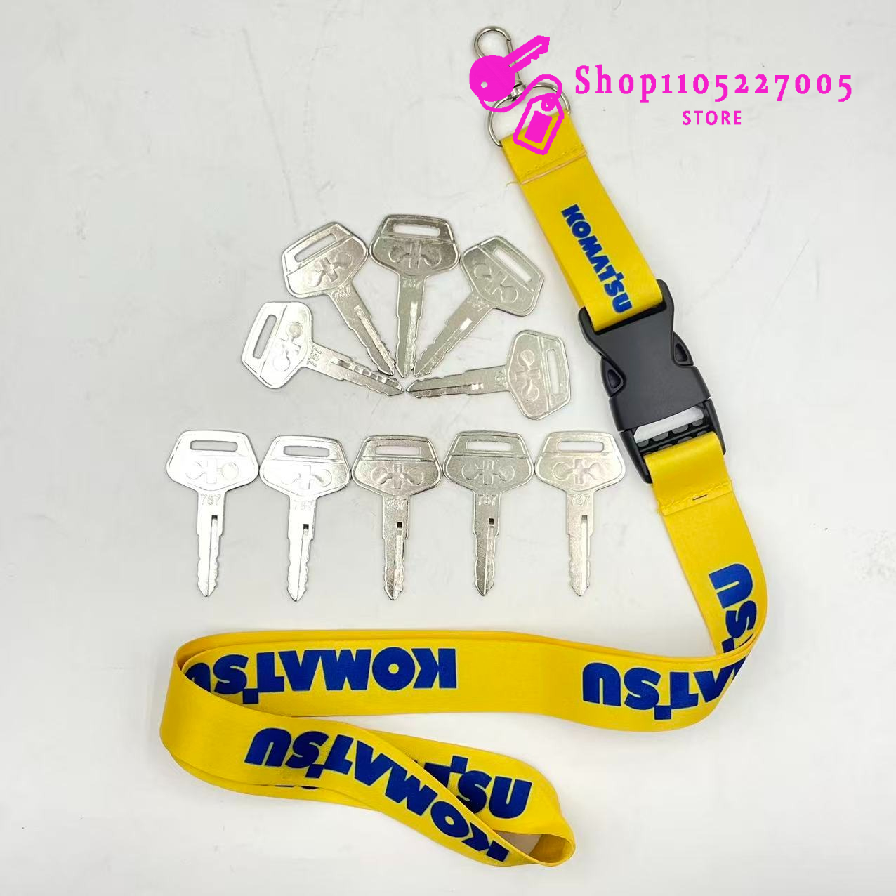 2/5/10PCS 787 Key for Komatsu  - Heavy Equipment Keychain recension och pris