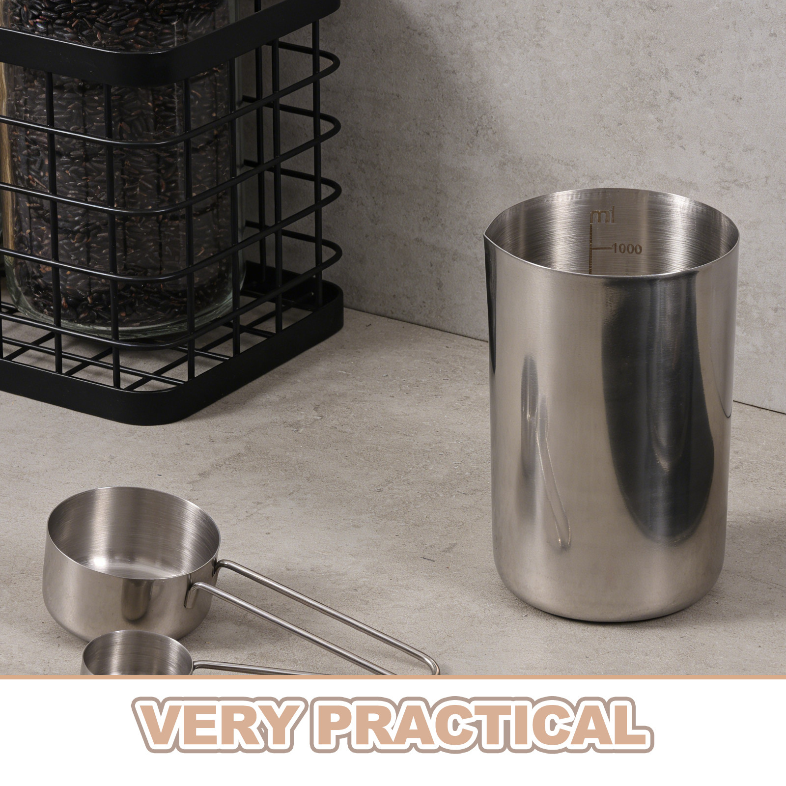 1000Ml Stainless Steel Graduat - Heavy Equipment Education recension och pris