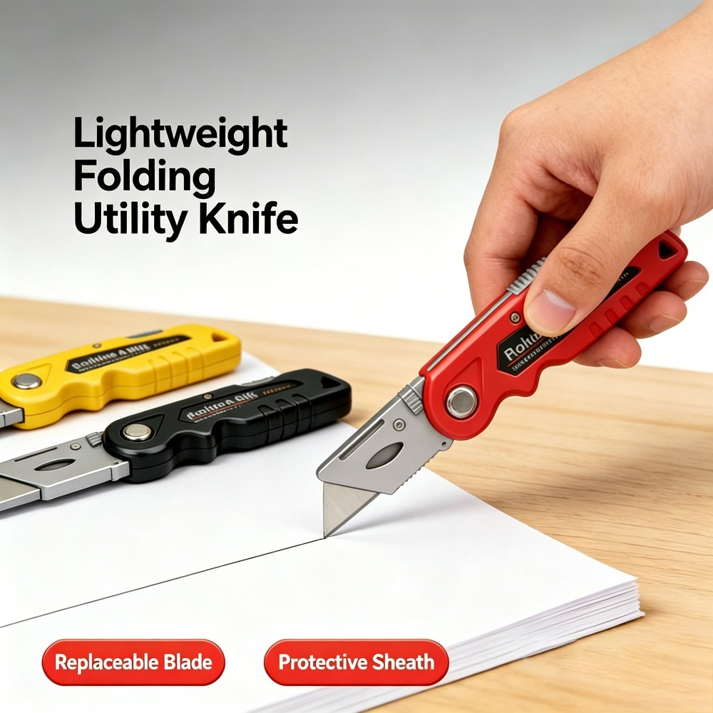 Foldable Utility Knife, Replac - Heavy Equipment Blade recension och pris