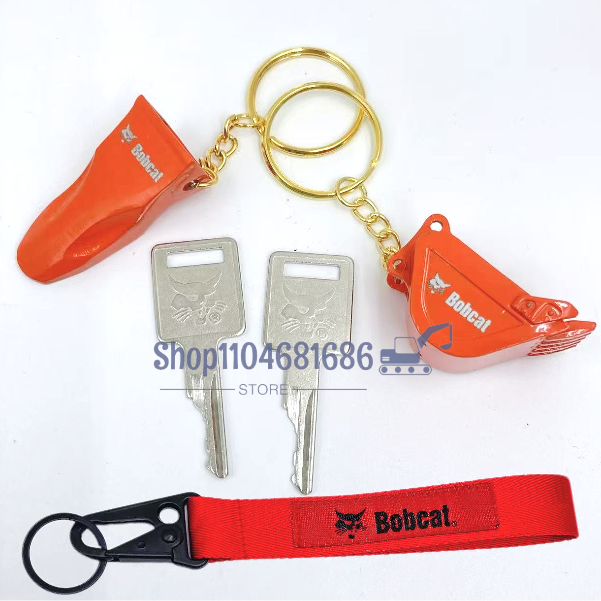 2pcs D250 Ignition Keys 669324 - Heavy Equipment Keychain recension och pris