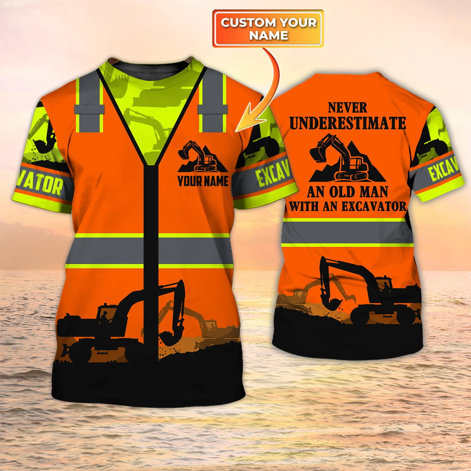 Newest Summer Fashion Men's T- - Heavy Equipment Names recension och pris