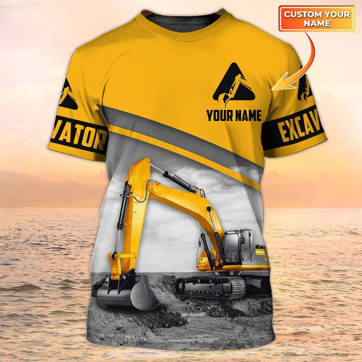 Newest Summer Fashion Men's T- - Heavy Equipment Names recension och pris
