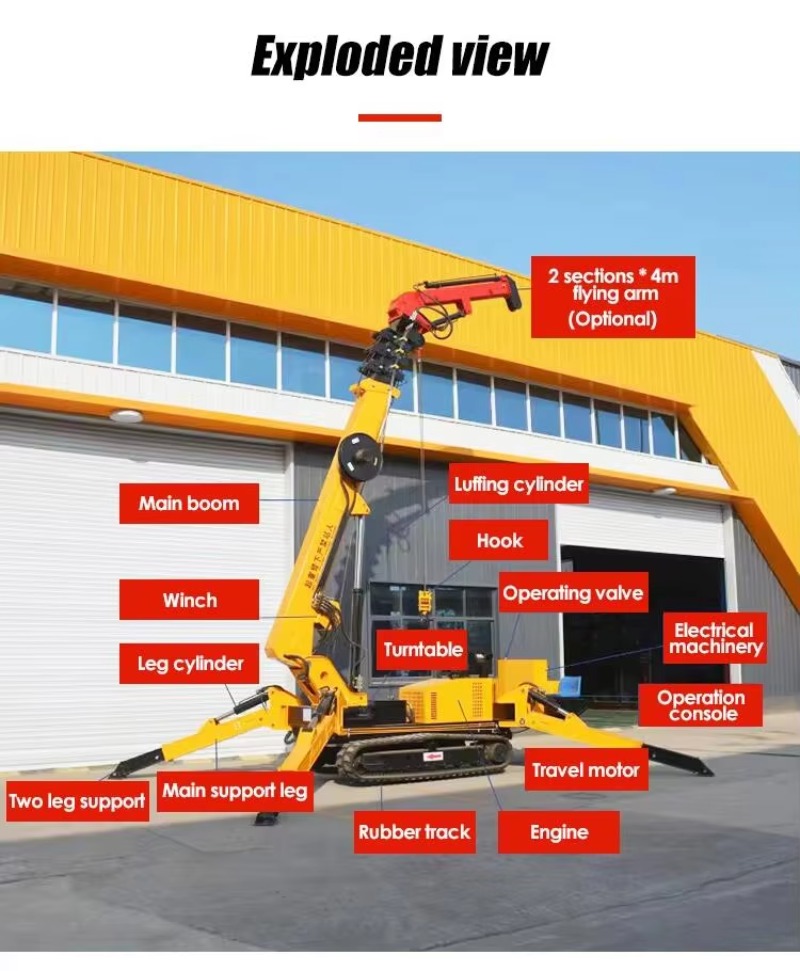8T Hydraulic Spider Crane Heav - Heavy Equipment And Machinery recension och pris